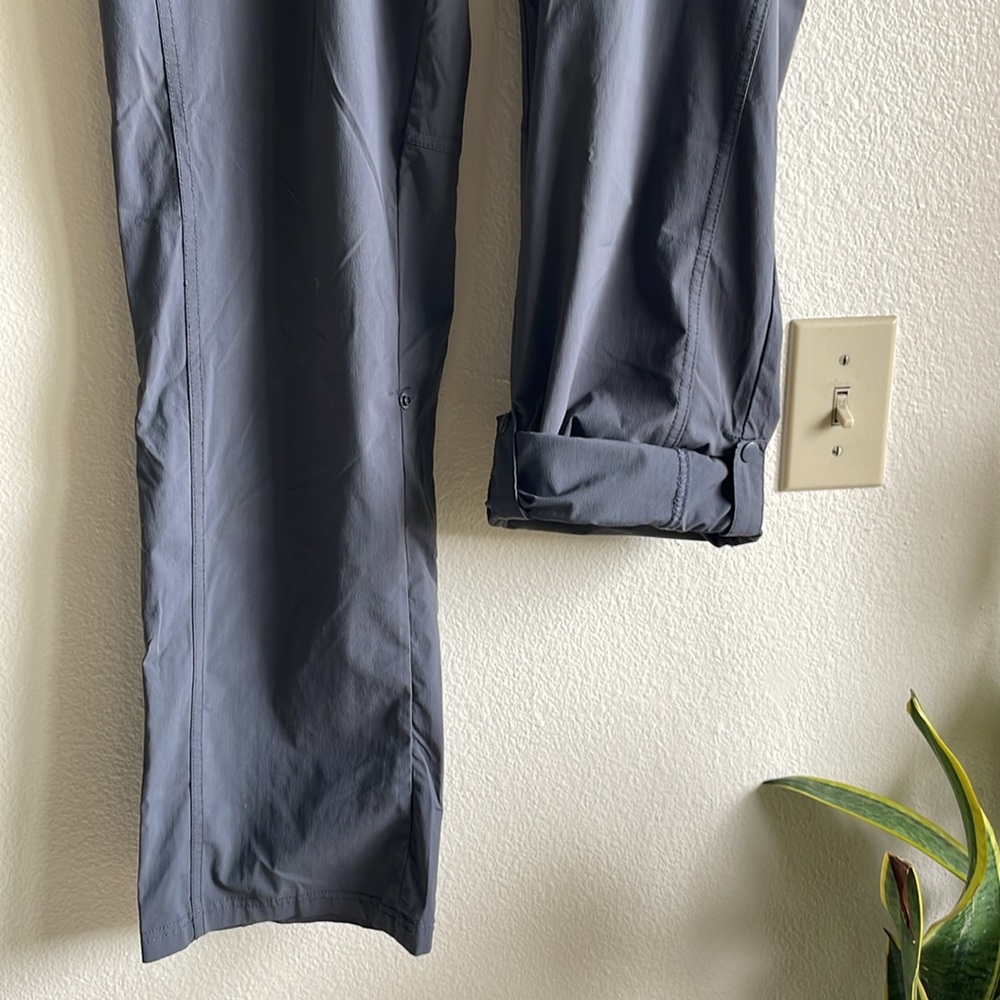 Prana Aria Pant Roll Up Convertible Utility Outdoor Hiking Coal Grey 12 - Picture 8 of 11